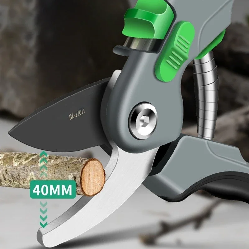 Gardening Branch Scissors Portable Pruning Shears Labor Saving Flower Fruit Tree Branches Trimming Tools Safety Lock Hand Pruner