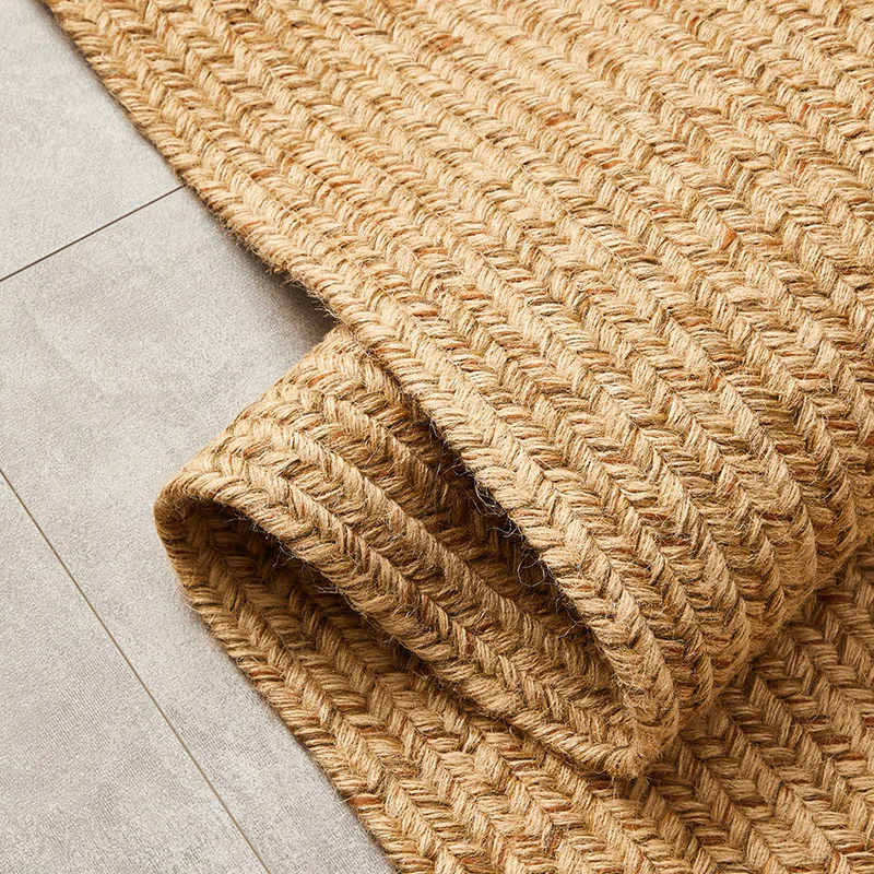 Jute weaving, Japanese style, living room carpet, bed and breakfast bedroom, modern sofa coffee table study