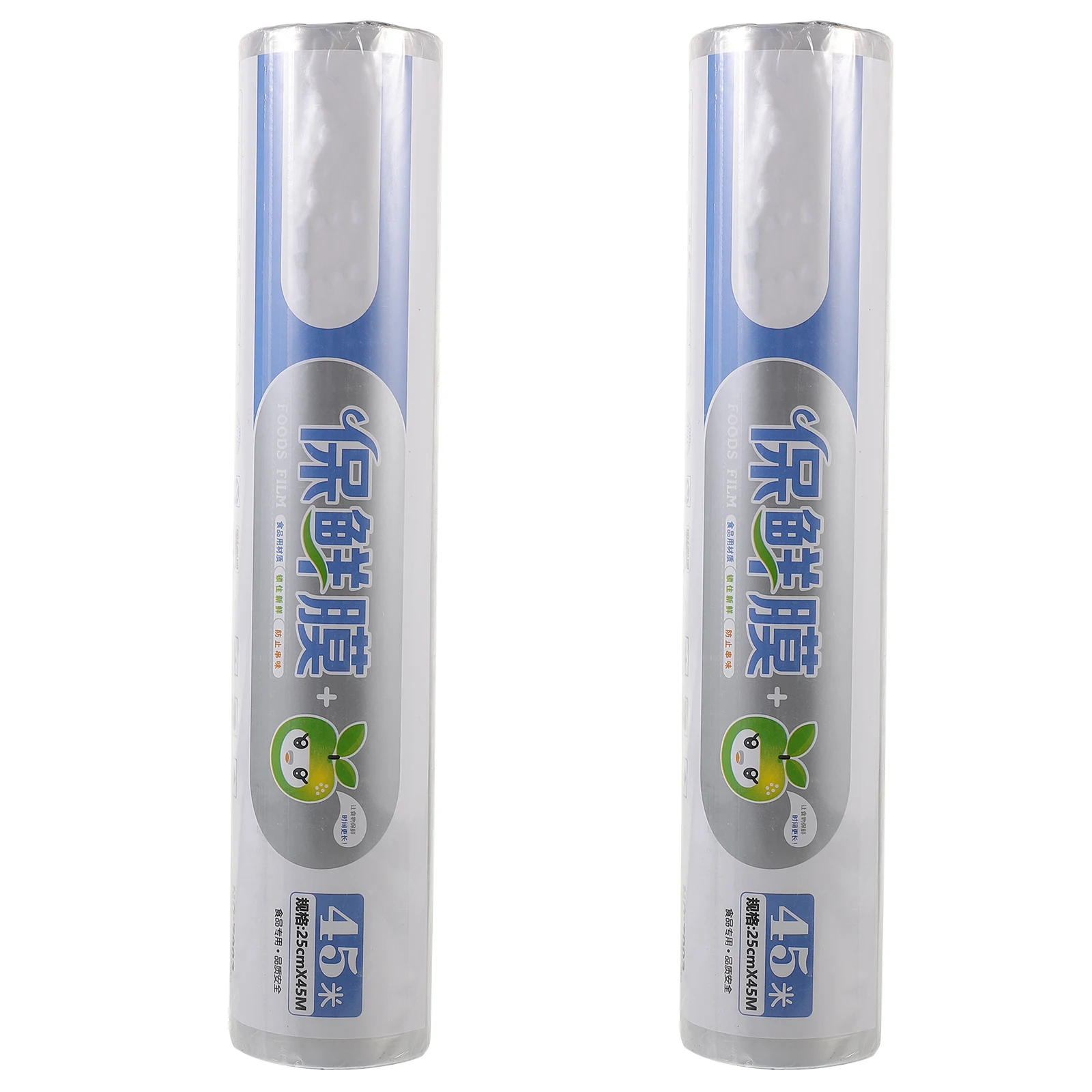 

2 Rolls 25Cmx45 Pe Cling Clear Disposable Film Slide Cutter Food Save Wrap Kitchen Restaurant Use Film Clear Food