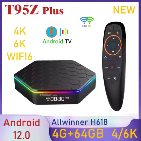 NEW T95Z PLUS Android 12 Allwinner H618 Smart Tv Box 4G 128G 64G 6k 4k BT5.0 5G Dual Brand WIFI6 Media Player Set Top Box TVBOX