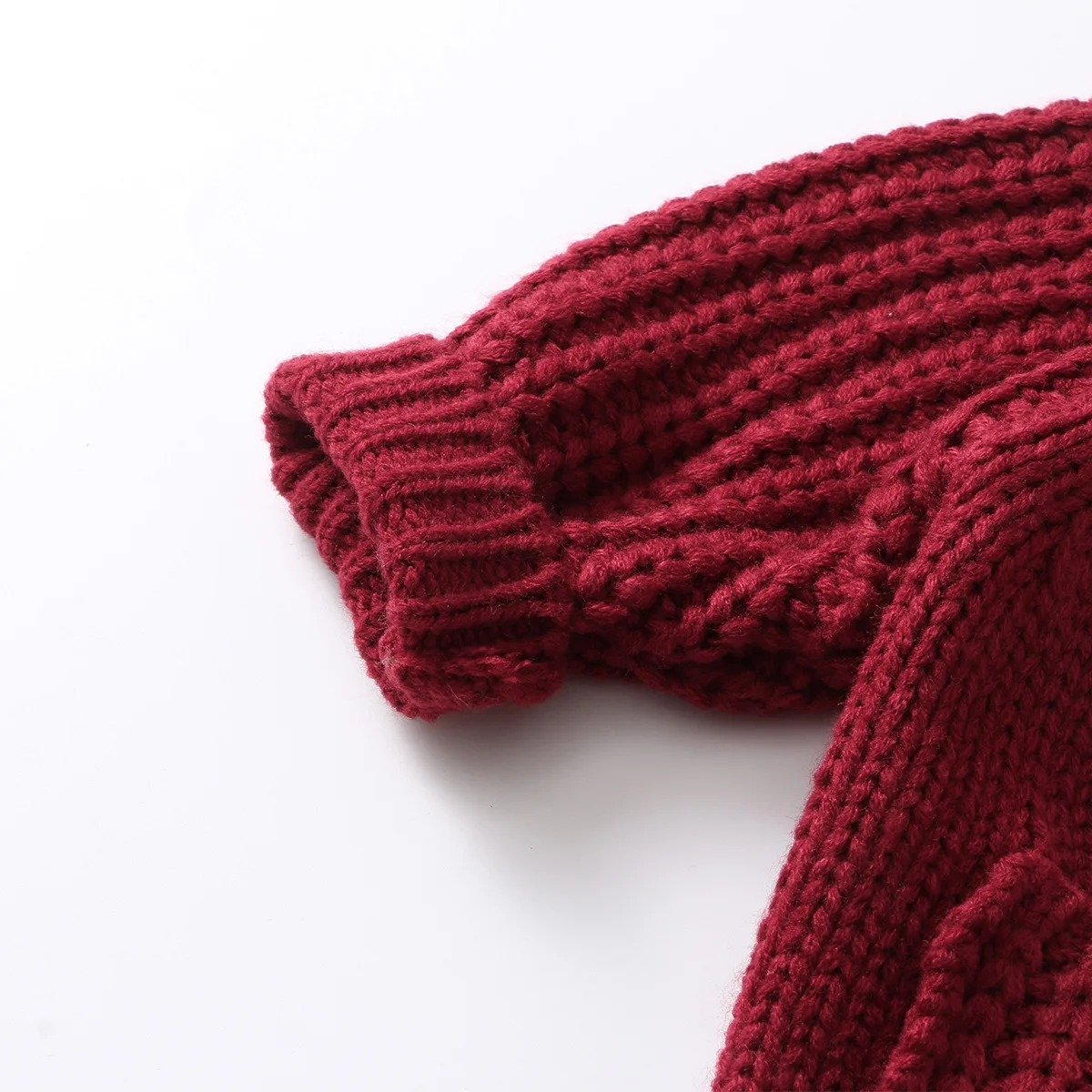 عيد الميلاد الخريف الشتاء الرضع بابيس الفتيان سترة الرجعية الأحمر طفل الفتيان تريكو معطف راجلان كم الاطفال بابيس الفتيان سترة #4