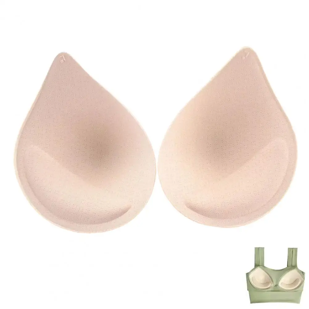 Tear Drop Shape Breast Pad Invisible Bra Pad Insert Removeable Sports Bra Cups Inserts Chest Push Up Insert Pads Swimsuit Bikini