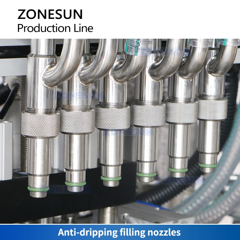 Zonesun ZS-FAL180U5 Automatic Syrup Bottling Line Piston Filler High Speed Capping Machine Round Bottle Label Applicator