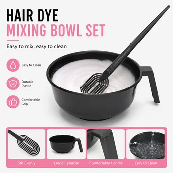 1/2PCS Hair Dye Color Brush Bowl Set Circular Mixing Rod Dye Mixer Hair Tint Dying…