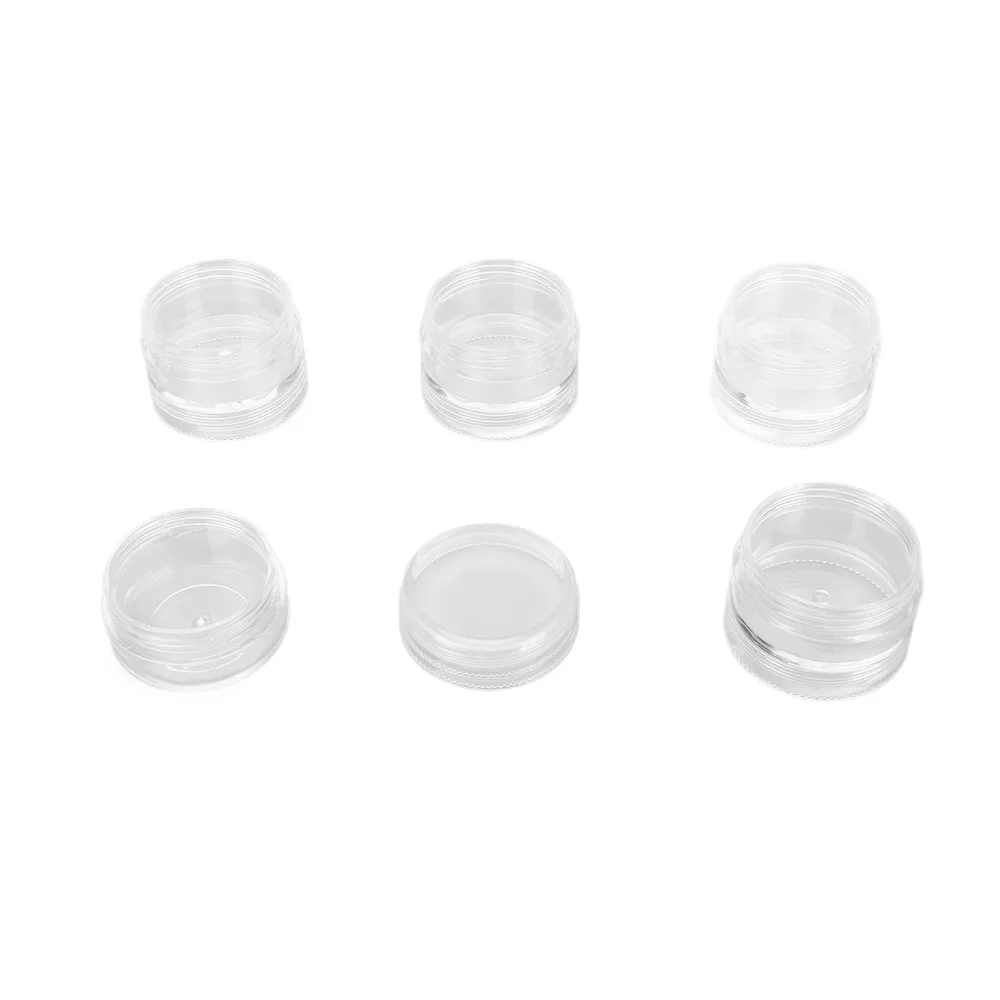 5pcs 5 Layer Design Watch Parts Storage Box Clear Plastic Transparent Material Watch Component Container Round Shape