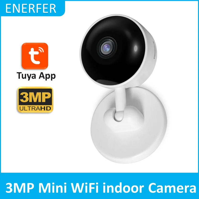 3MP Camera WiFi Tuya Smart Life Wireless Two Way Audio Surveillance Camera Security Home Dog Pet Monitor with App