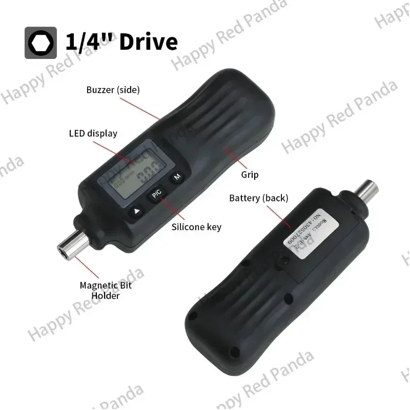 Digital Torque Screwdriver,1/4'' Drive Screwdriver Electrician Torque Screwdriver With Buzzer and LCD for Bike Repairing