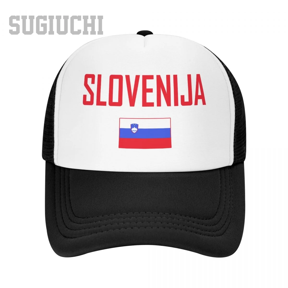 

Mesh Cap Hat Slovenia SLOVENIJA Flag And Font Trucker for Men Women Baseball Caps