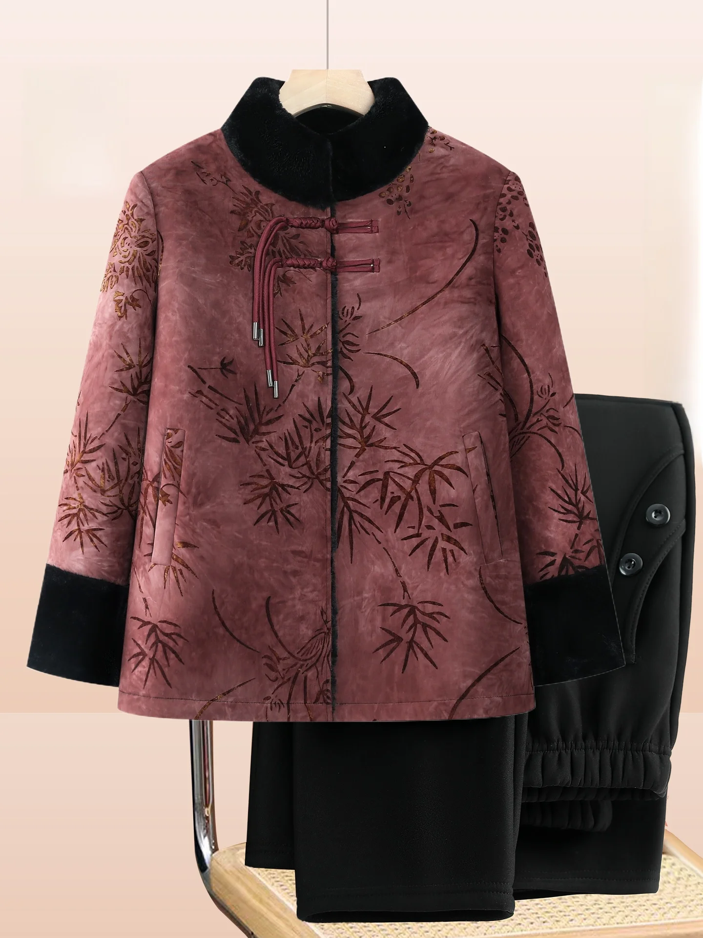 

Утепленное пальто-комбинезон из флиса с меховой подкладкой для женщин: теплая зимняя верхняя одежда, модные свободные длинные брюки