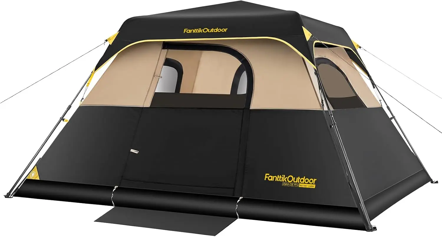 Camping Tent 4/6/8/10 Person Instant Cabin Tent Setup in 60 Seconds with Rainfly & Windproof Portable with Carry Bag