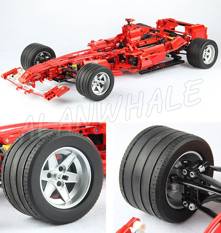1242pcs Technical 1:8 Scale Moc Simulation F1 Racing Car Red Sport Vehicle 3335 Building Block toys Compatible with Model