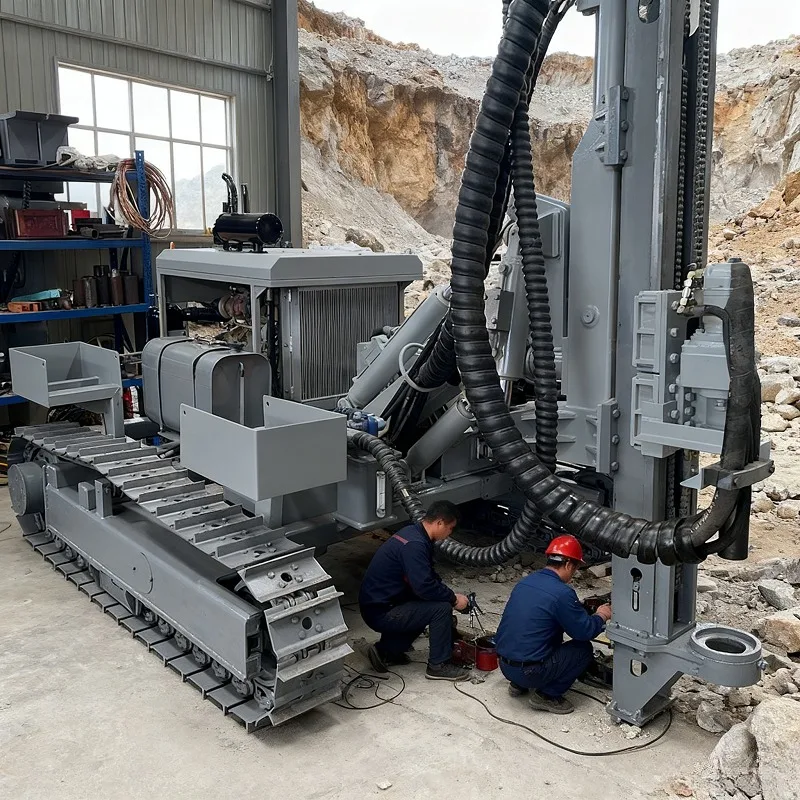 Customized 90 400mm Diameter 10m Depth Mine DTH Drill Rig for Anchor Micropiles Construction for Open Pit Mine