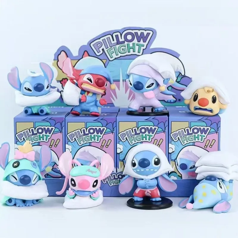 

Коллекционные фигурки Stitch (Стич) в стиле Blind Box: модные игрушки для игры в подушечные бои, милые персонажи, модели для декора рабочего стола