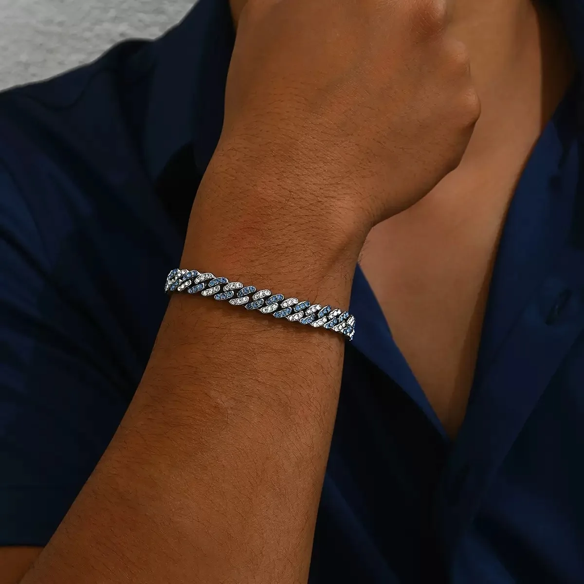 

2025 Hip Hop Cuban Chain Bracelet, Urban Streetwear Stainless Steel Jewelry for Men Women, Adjustable Unisex Edgy Gift