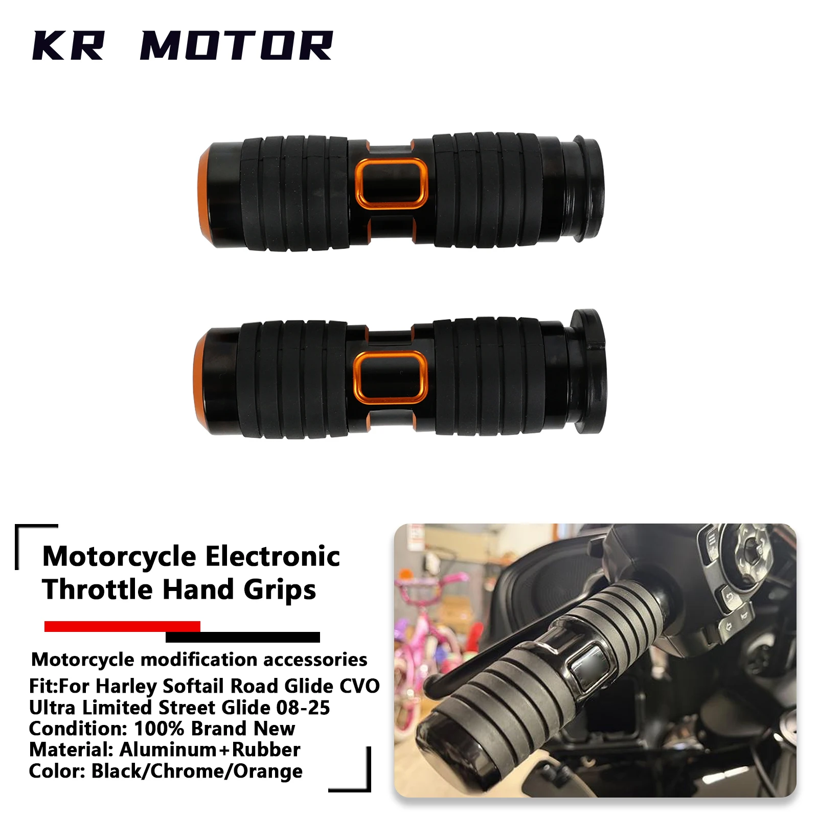 motorcycle-electronic-throttle-hand-grips-for-harley-touring-road-king-road-electra-street-glide-cvo-softail-fat-boy-2008-2025