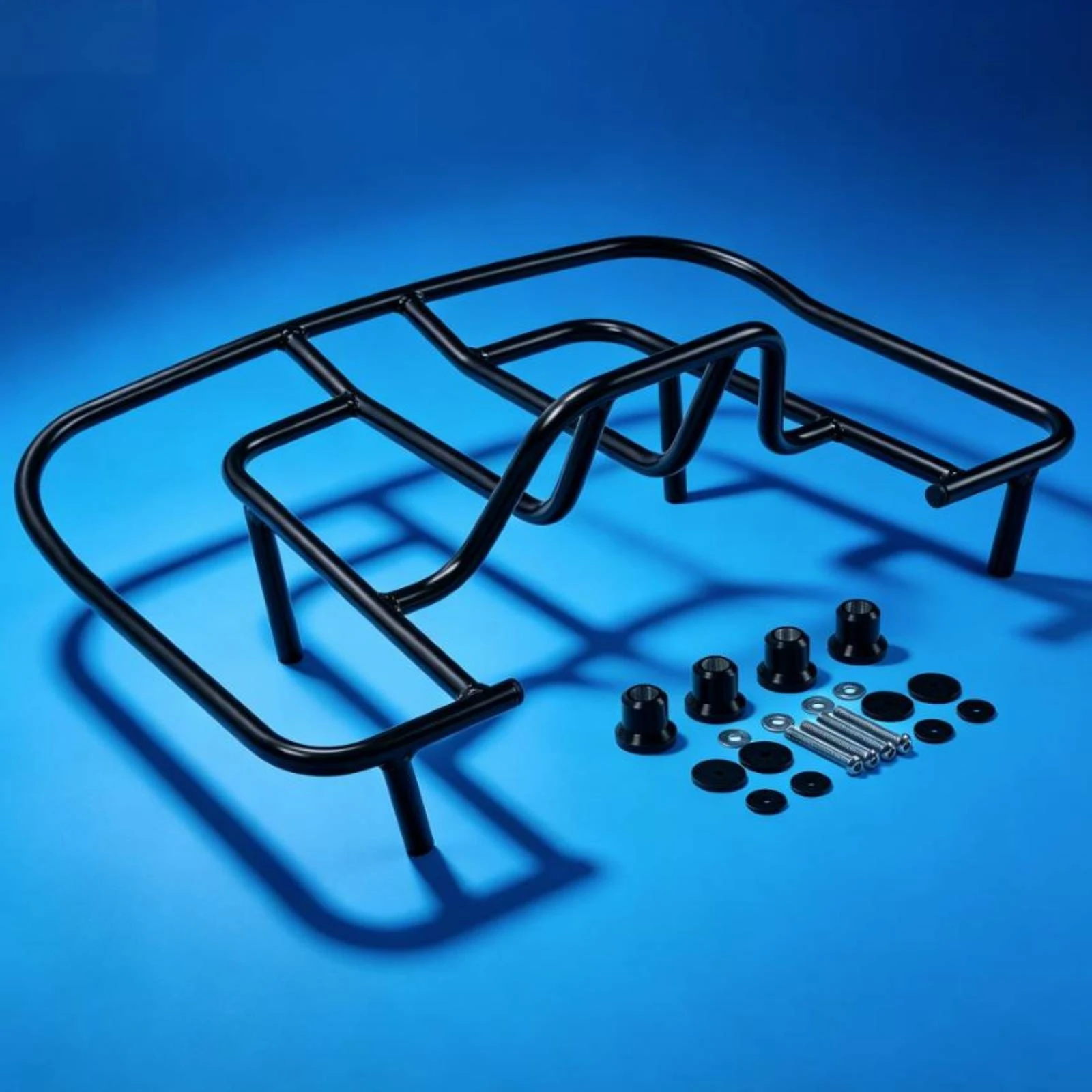

Motorcycle Rear Luggage Rack Mounting Hardware Rear Luggage Rack Motorcycle Cargo Carrier Rectangular Shape Powder Coated