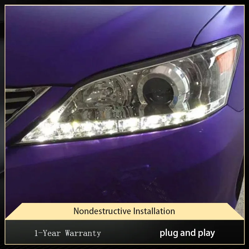 

Автомобильный передний фонарь для Lexus S200 ES260 ES250 ES300 ES350 2010 2011 2012, модифицированная светодиодная биксеноновая линза, автомобильные аксессуары для DRL