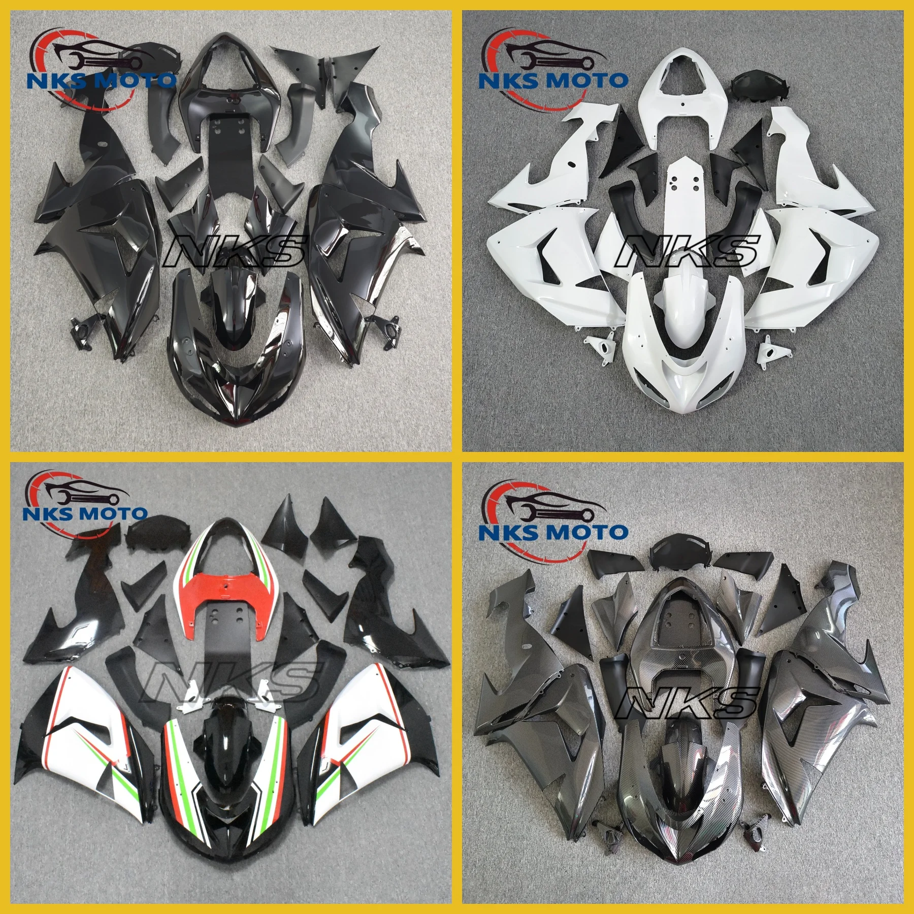 New ABS Whole Motorcycle Fairings Tank Cover Kit Fit For Ninja ZX-10R ZX10R ZX 10r 2006 2007 06 07 Bodywork Full Fairing Kits