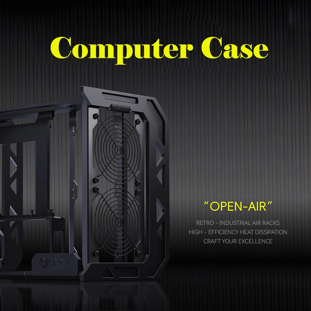 

Open ITX Chassis Aviation Aluminum Precision CNC 240 Water-cooled Position/dual SSD 330mm Graphics Card Support
