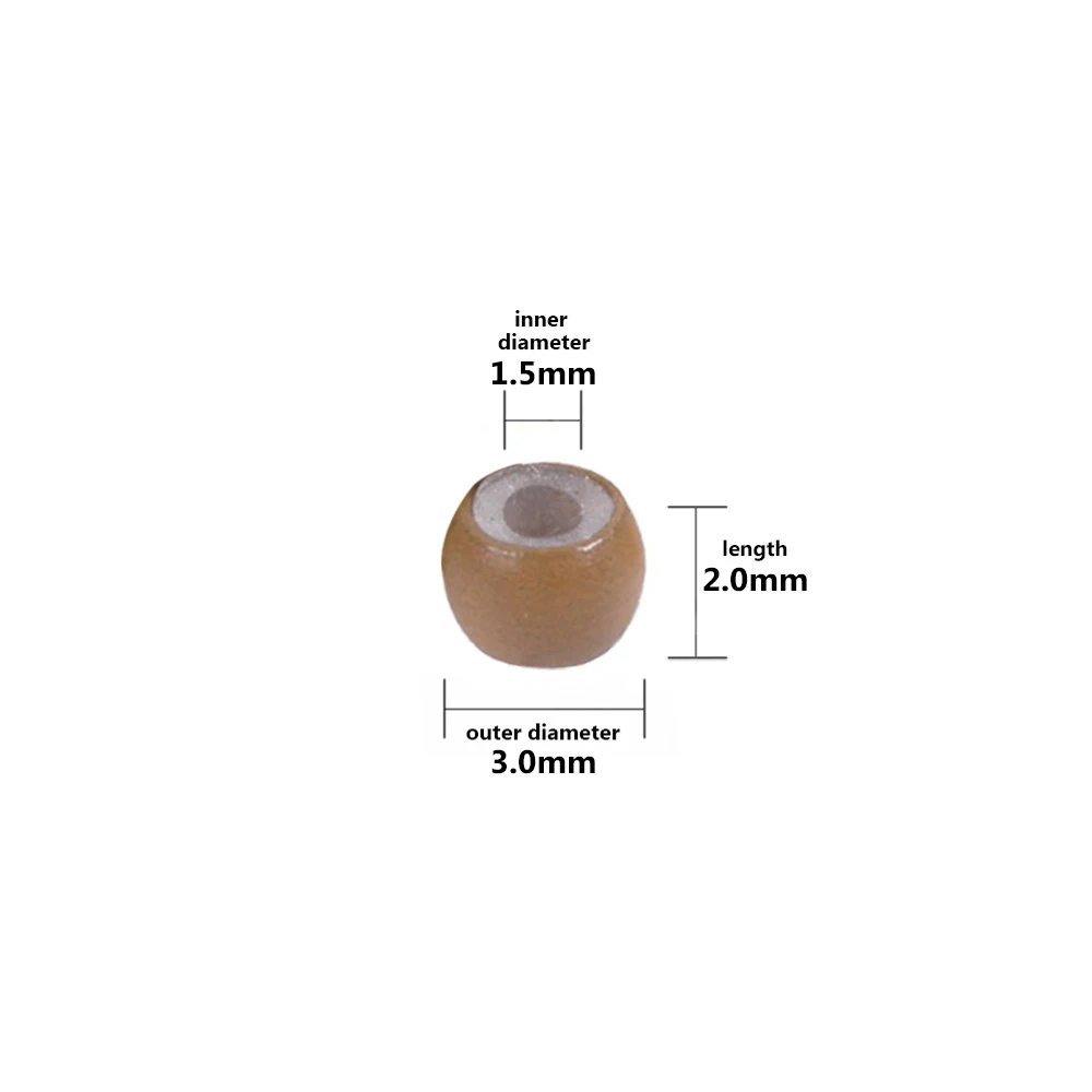 레미 인모 연장 팁 실리콘 나노 링, 7 가지 색상 옵션, 3.0mm, 500 개