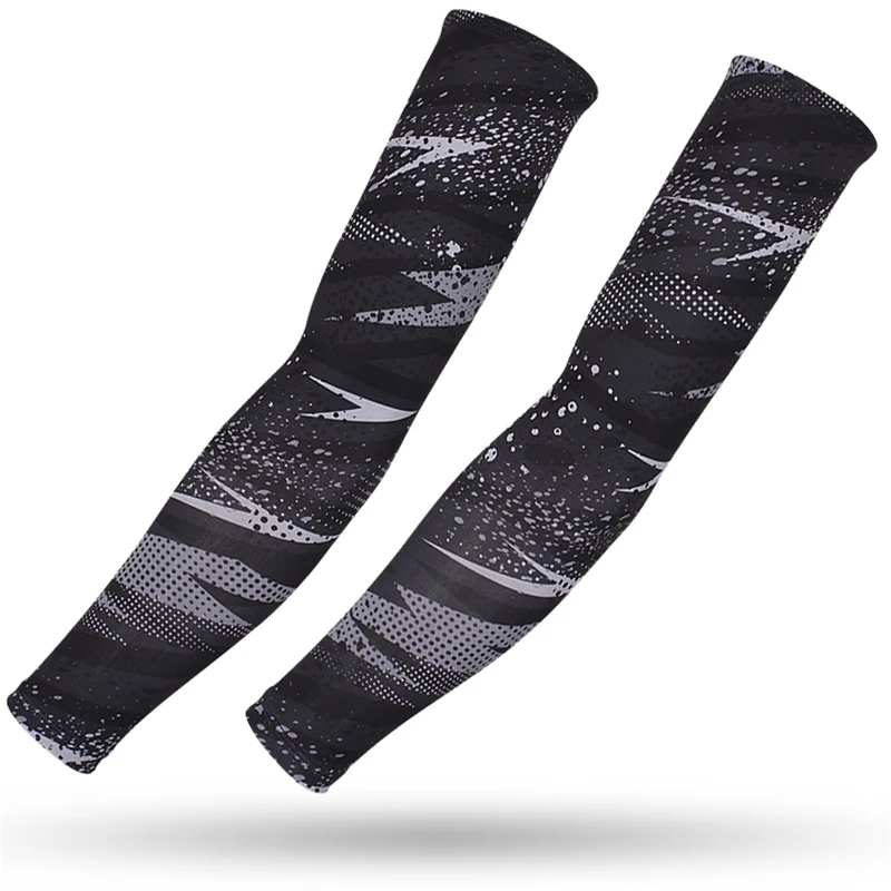 Unisex Ice Fabric Arm Warmers, Running, Camping, Basketball, Cycling Sleeve, Summer Sports Safety Gear, 2 Pcs