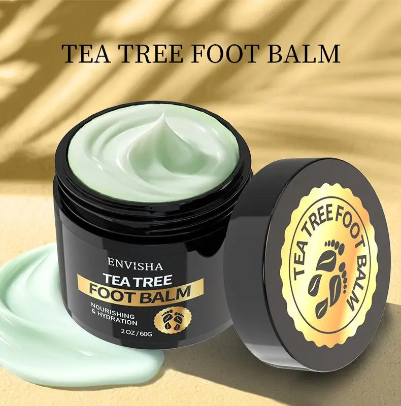 60g Tea Tree Foot Care Cream Skin Smooth Intensive Moisturizing Callus Remover Cracked Heels Mask Repair Anti-drying Exfoliating