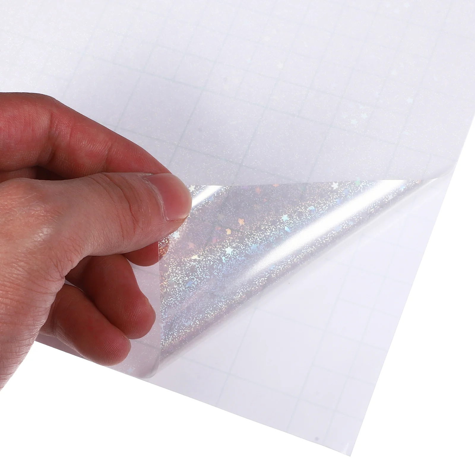 Holographic Self Adhesive Film Sheets Pet Material Practical Versatile DIY Projects Self Adhesive Film