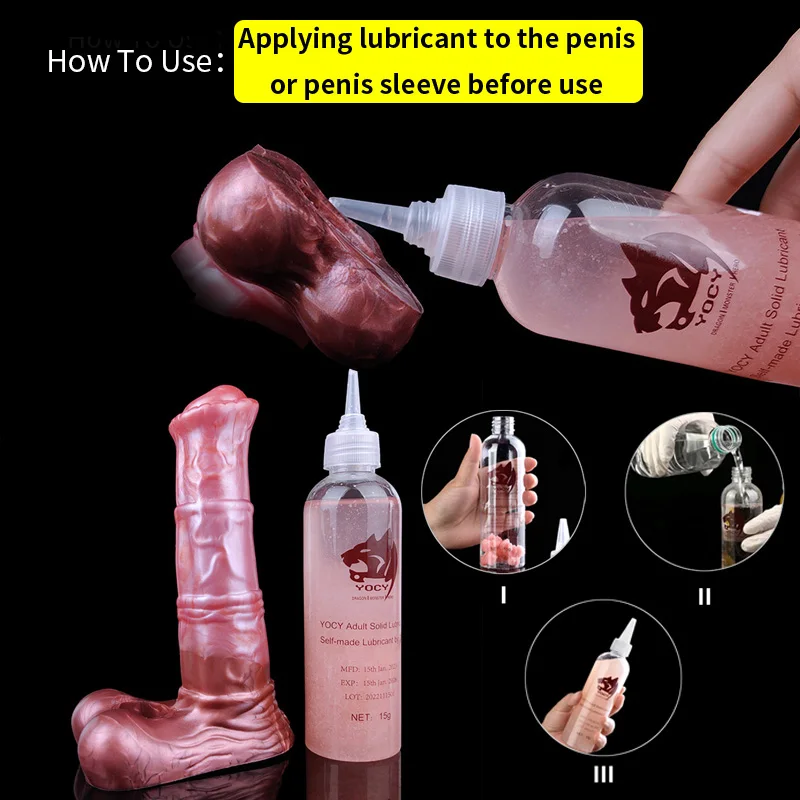 YOCY Horse Sheath Penis Expander Soft Silicone Dick Sleeve Real Animal Hollow Dildo Sex Toys For Men Condom Strecthable