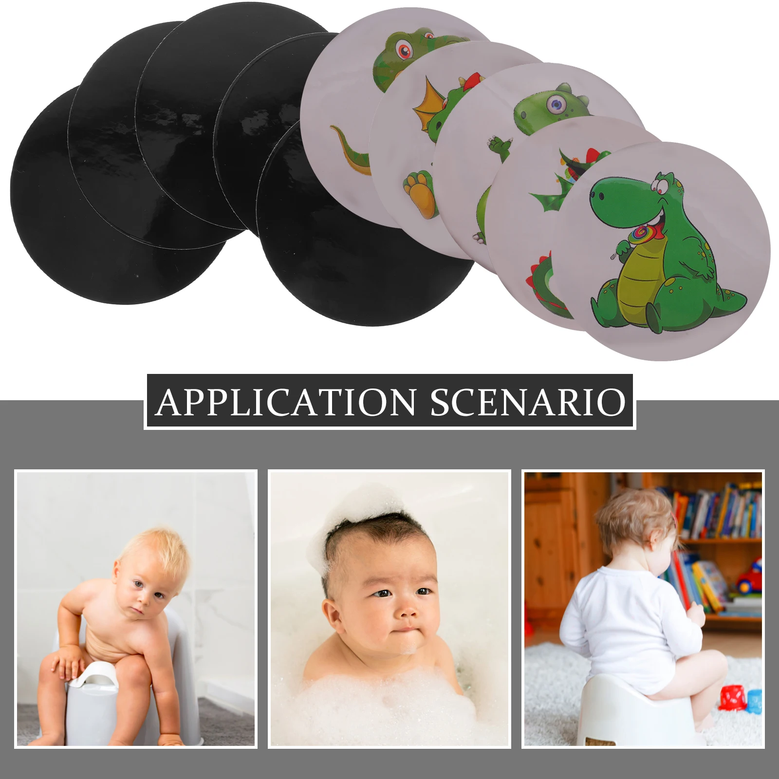 20Pcs Thermochromic Potty Training Stickers Fun Animal Pattern Reveal with Temperature Change for