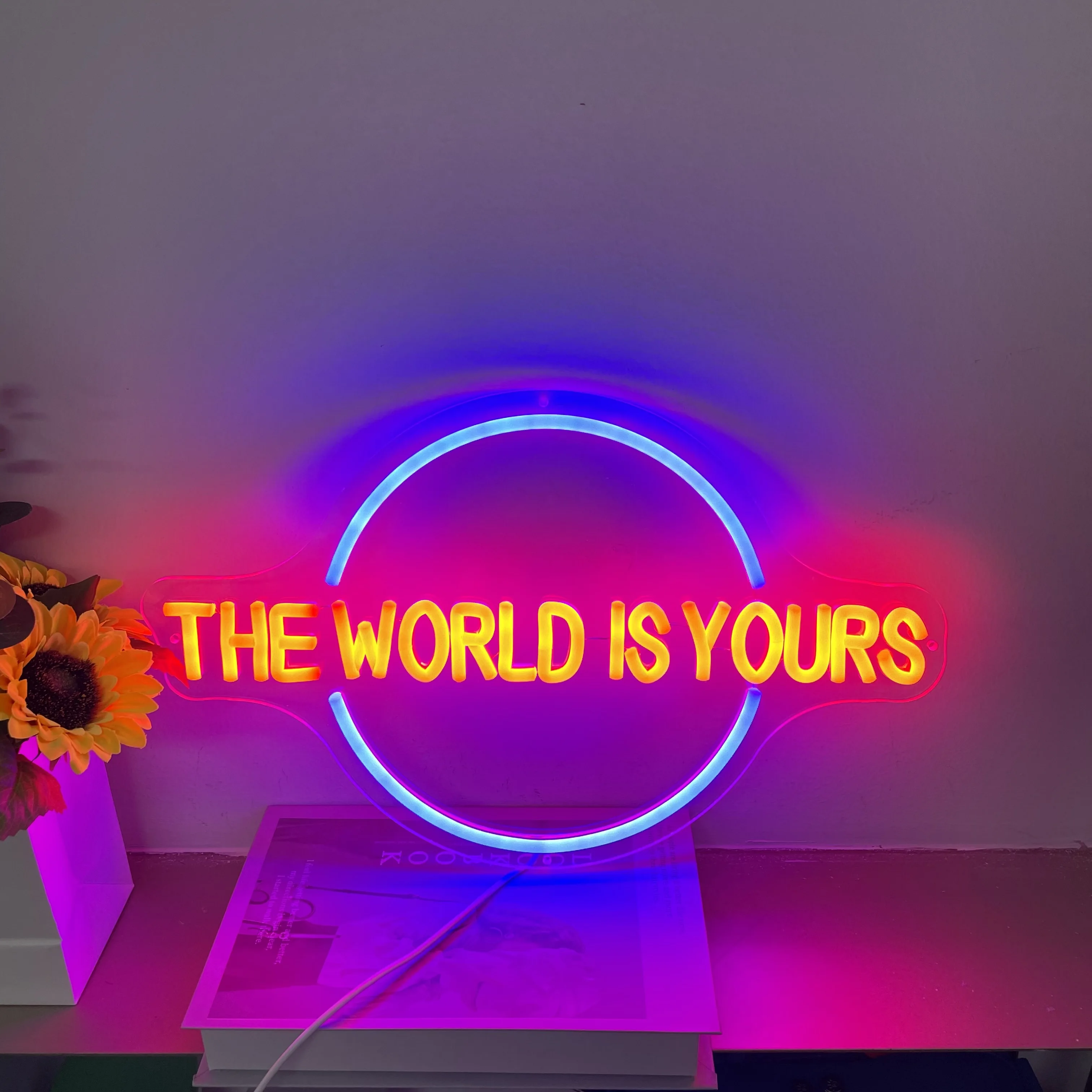 

The World Is Yours Neon Sign Wedding Neon Sign, Neon Sign Bedroom Wedding Gift Custom Wedding Decor Home decor