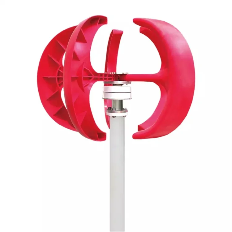 400W 12V Small Wind Turbine Red Lantern Style Permanent Magnet Generator for Street Lamp Home Use Outdoor Off-Grid Power
