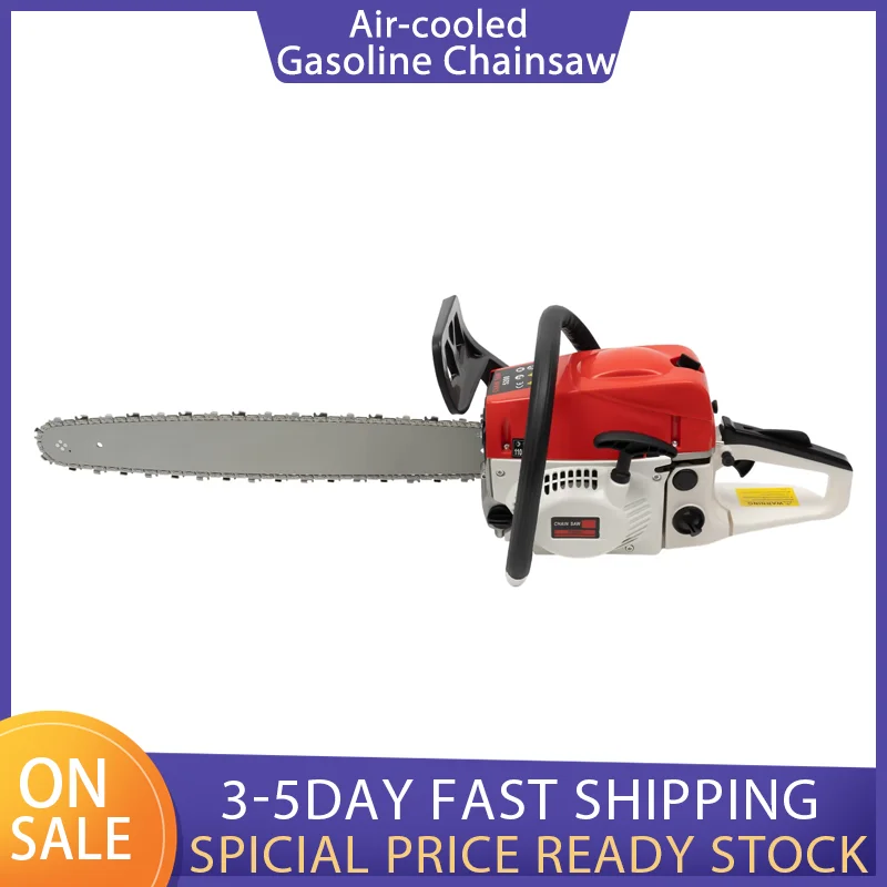 

52CC 22inch Gasoline Chainsaw Air-cooled 2-Stroke Chainsaw Cutting Wood Gas Sawing for Forest Harvesting Cutting Wood
