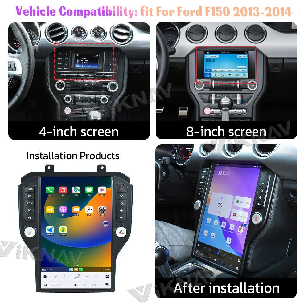 14.4 inch Touch Screen Car Radio For Ford Mustang 2015-2022 128GB Android 13 Multimedia Player Head unit