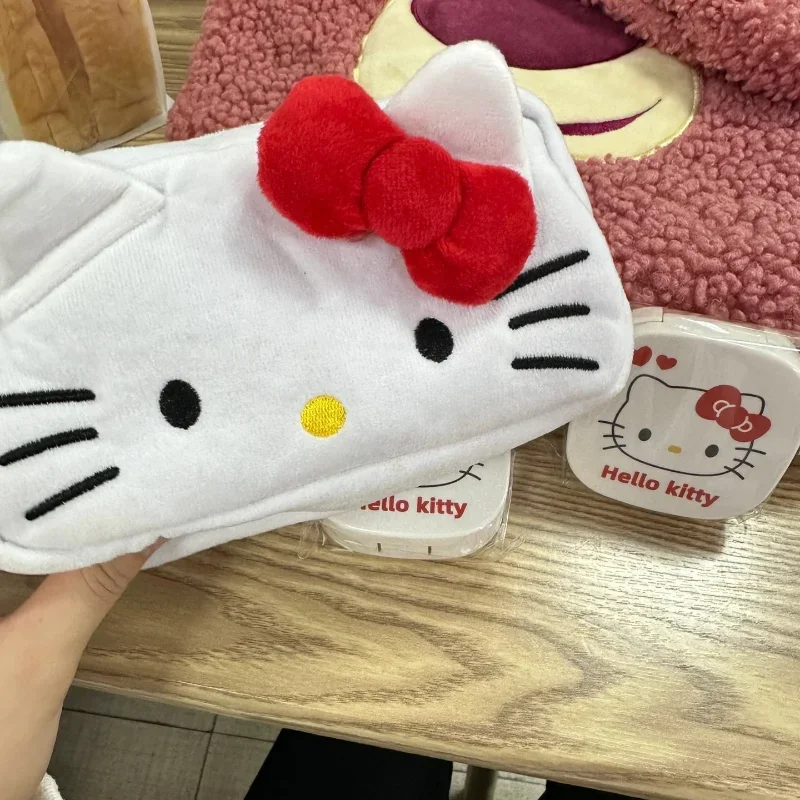 Hello Kitty peluche borsa a matita San Liou Cartoon Pen Bag Toy grande capacità soffice semplice carino studente borsa a matita femminile borsa per