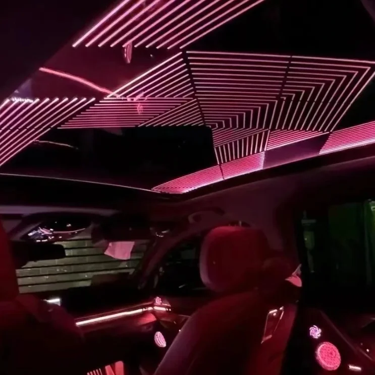 New 5 Series Invisible Two Color Ambient Light Sunroof Synchronous Luminous Lamp Full Car No Damage Easy Modification Parts