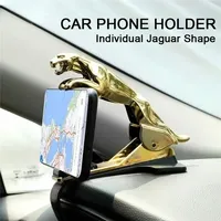 New Jaguar Cheetah Car Phone Holder Leopard Cell Phone GPS Stand 360 Degree Mount Adjustable Clip Holder Accessories