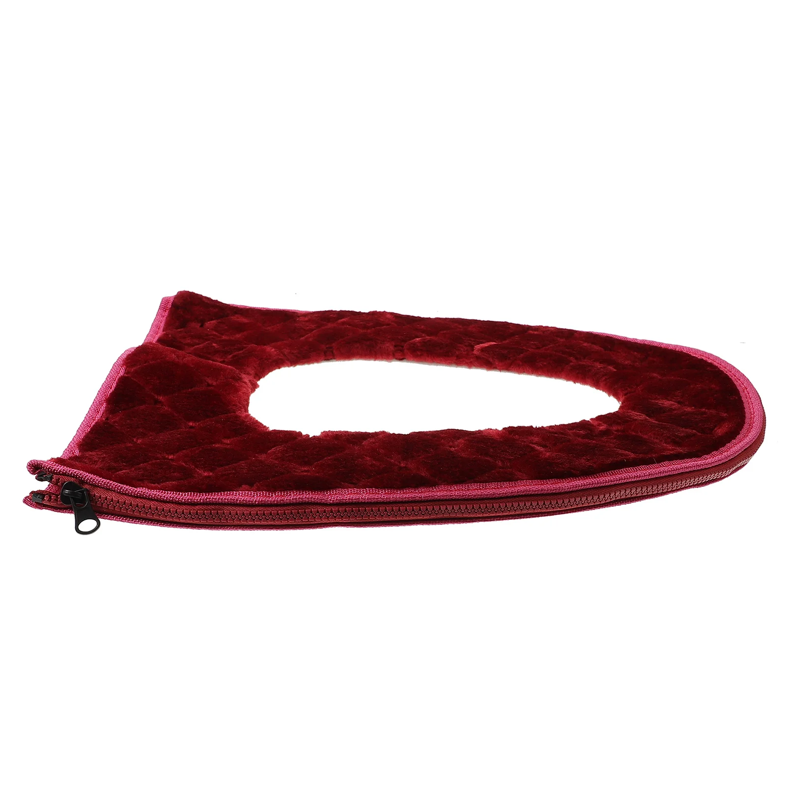 

1Pcs Warm Toilet Seat Cover Bathroom Cushion Thick Flannelette Fabric Zipper Closure Easy Install Washable Comfort in