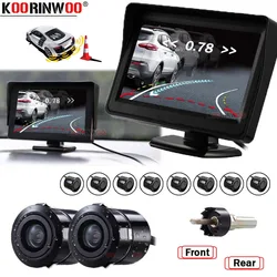Koorinwoo Intelligent System For Cars Parktronic 4/8 Dynamic Trajectory camera Rear Parking Sensor Front Cameras Parking Assist