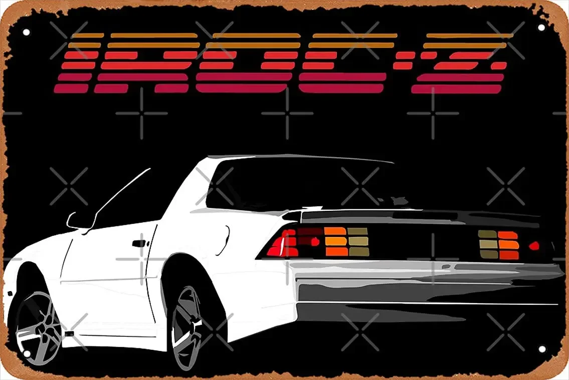 1987 5.7 IROC Z Logo Poster Metal Tin Sign 8\