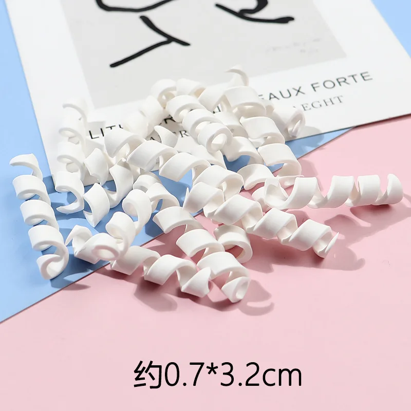 10 stücke Kawaii Spirale Marshmallow Süßigkeiten Polymer Clay Cabochon Flatback Für DIY Telefon Dekoration – Detail 17