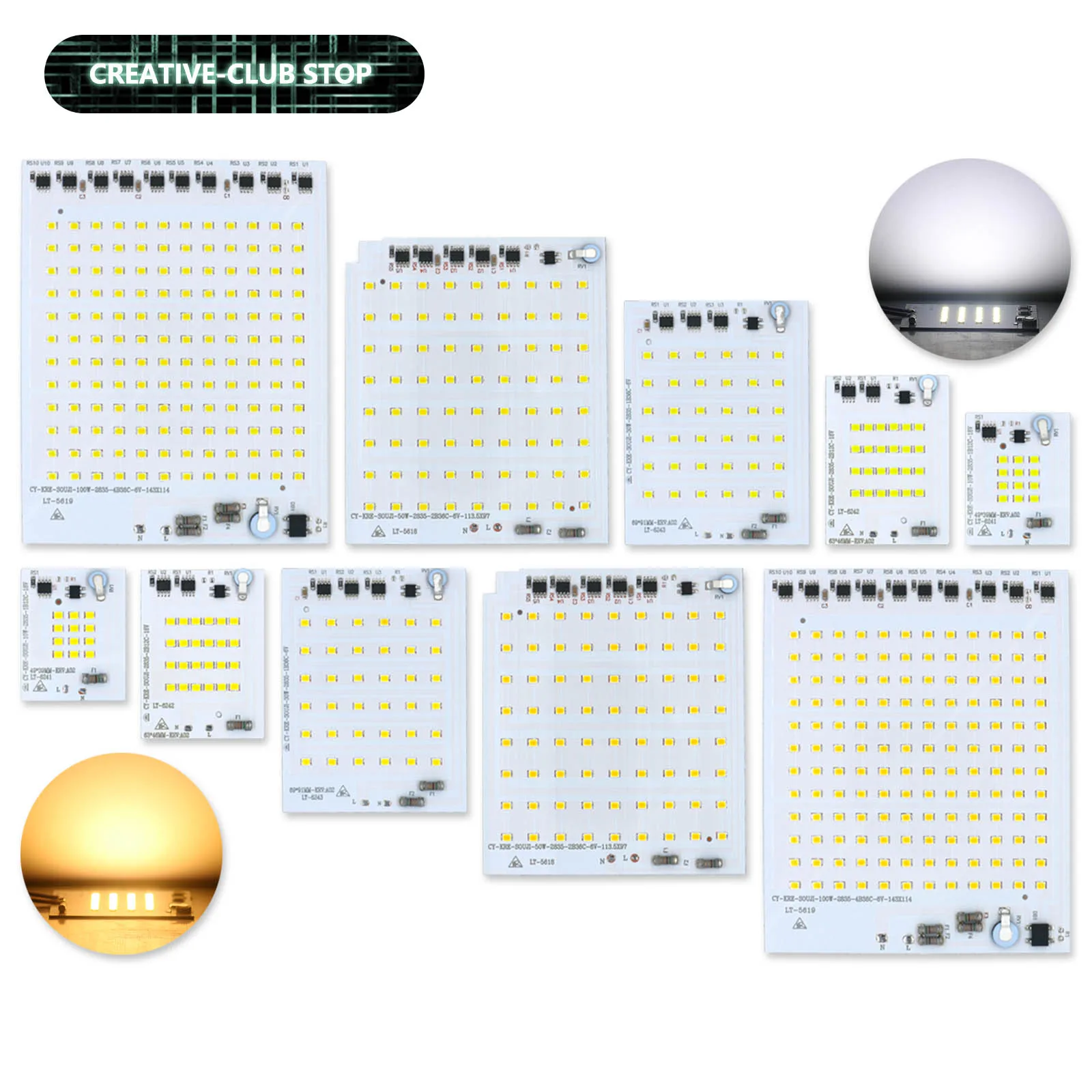 超高輝度屋外LEDランプ,220v,smd,2835, 10w,20w,30w,50w,100w,庭