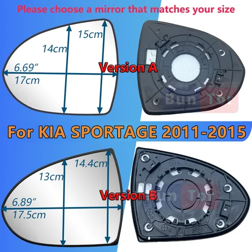 Para KIA SPORTAGE-R 2010 2011 2012 2013 2014 espejo retrovisor izquierdo o derecho con calefacción/87611-3W000 3W100/piezas de espejo retrovisor de coche