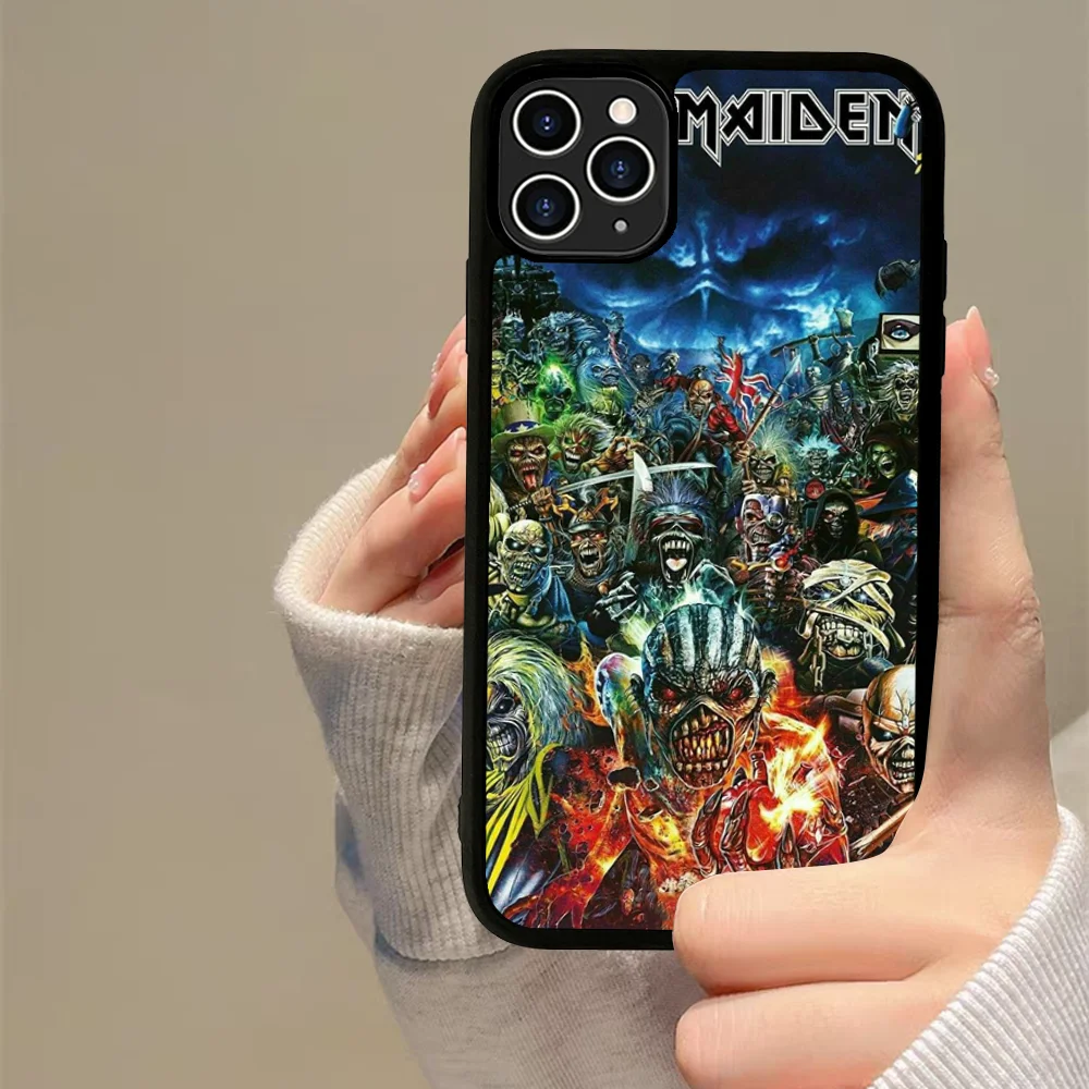 I-IronS Rock M-Maiden Band Phone Case Silicone PC+TPU For Samsung S10 20 30 22 23 24 Plus Lite Ultra Cover