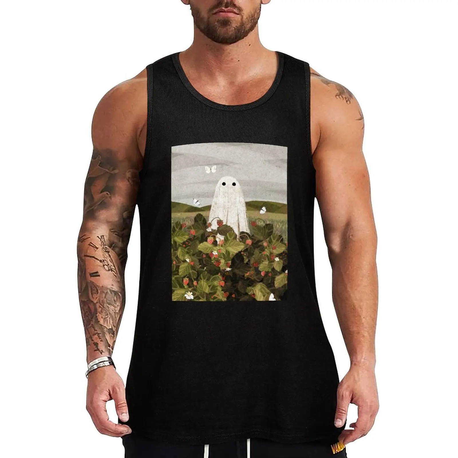 

Strawberry Fields Tank Top Summer Casual Tank Top Loose Fit Breathable Shirt