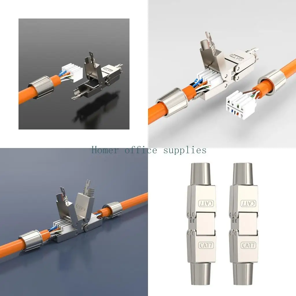 

K43B Cat7 сетевой кабель разъем разъема Cat7 Extender Адаптер RJ45 Полностью экранированный разъем модуля полная экрана