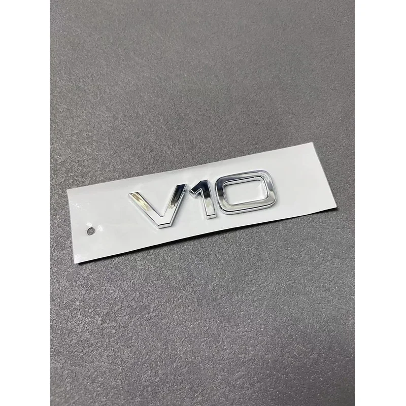 

3D ABS V10 Chrome for Audi TT RS7 SQ5 A8L Letter Number Emblem Glossy Black Car Styling Fender Side Trunk Badge Logo Sticker
