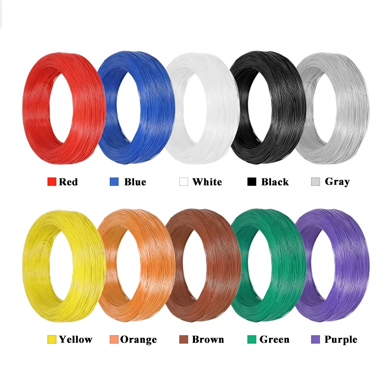 5M~ 500M UL1571 Electronic Wire 32 30 28 26 AWG Flexible Cable PVC Insulated Tin-plated Copper Environmental LED Line DIY Cord