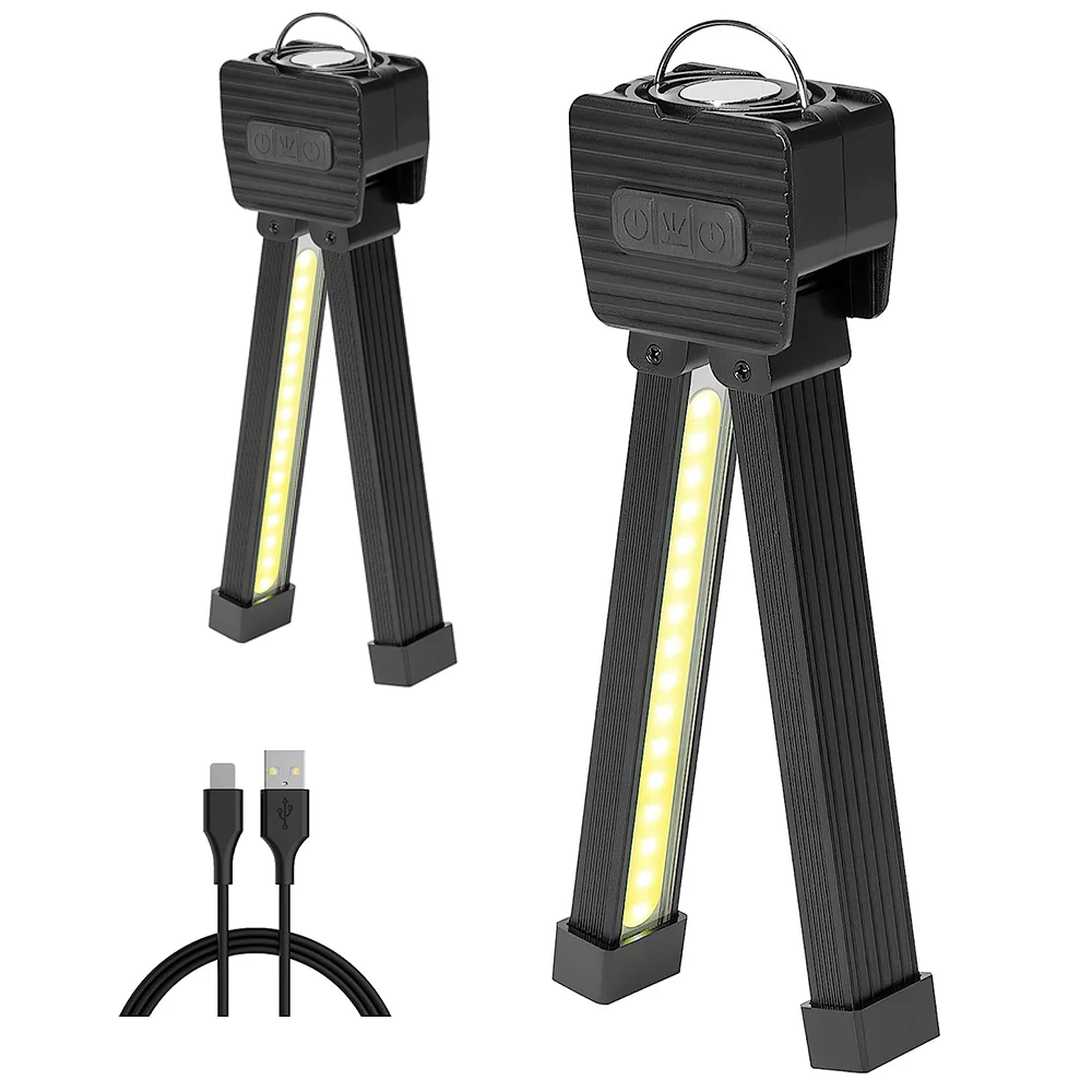 New Portable COB LED Flashlight USB Rechargeable Work Light With Magnetic Built-in Battery Hanging Camping Torch Waterproof