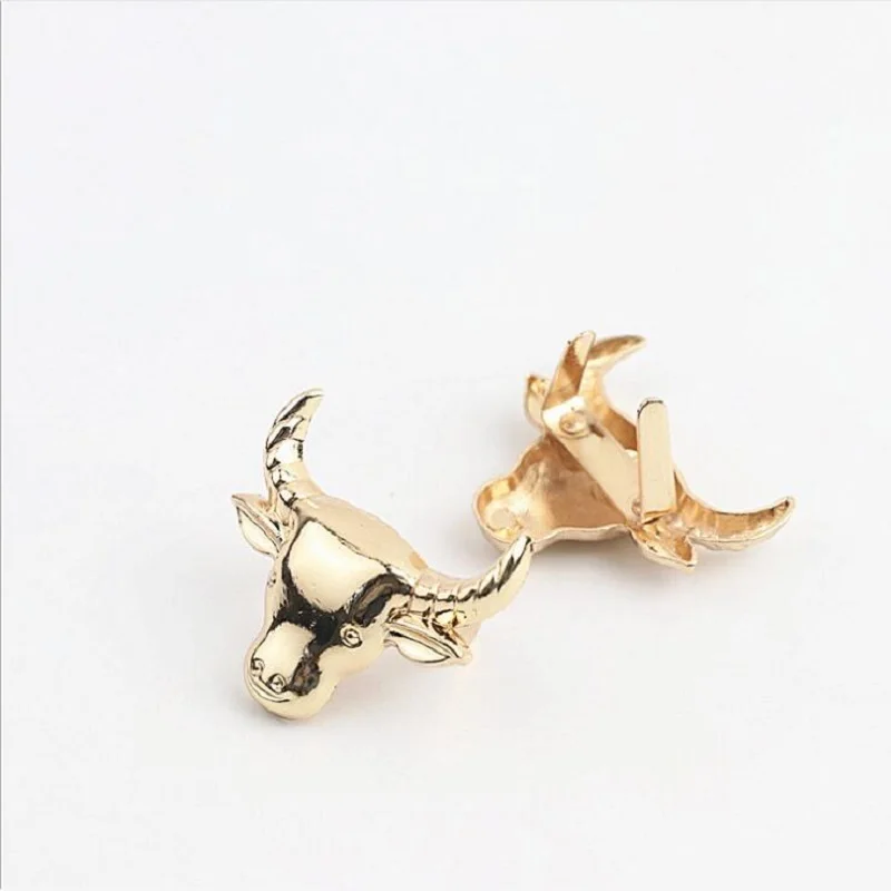 10pcs/50pcs luggage handbag hardware accessories metal bull head women's shoes hat decorative buckle