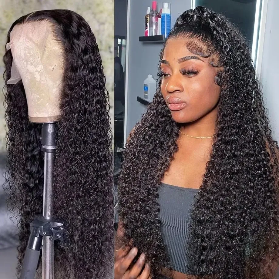 

HD 13x4 Lace Frontal Wig Deep Wave Kinky Curly Brazilian 13x6 Lace Front Wigs For Women 200% 4x4 Lace Closure Wig Pre Plucked